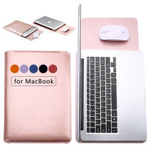 Capa para mouse pad e laptop, capa em couro pu da moda 2020 para xiaomi macbook air pro retina 12 13 15 15.6 2024 - compre barato