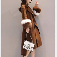 coats winter Womens fashion Single-breasted woolen coat women's thicken warm wool jacket coat female long slim woolen WFH11 2024 - buy cheap