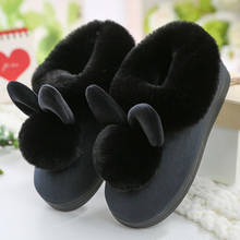 Women House Slippers Winter Plus Size 43-46 TPR Down Soft Indoor Slippers For Girls Solid Sewing Short Plush Casual Shoes Woman 2024 - buy cheap