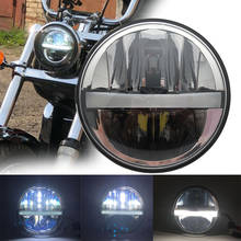 2020 novo estilo de Cromo 5.75 5 Polegada LEVOU Farol 3/4 "led DRL 36 W motorbike faróis para Sportster 883 XL883 FXCW 2024 - compre barato