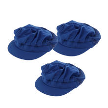 3xblue-gorro de Chef transpirable, ajustable, para Catering, panadero, cocina 2024 - compra barato