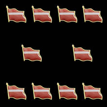 10 Pçs/set Letónia Acenando Roupas Chapéu//Saco Funcional Desgaste Patriotismo Nacional Bandeira Lapela Pin Broche Crachá 2024 - compre barato