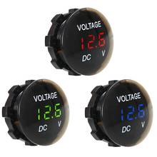 Car Motorcycle Voltage Meter with Touch Switch Round Waterproof Auto Voltage Meter Boat DC 12-24V LED Panel Digital Voltmeter 2024 - buy cheap