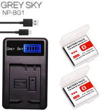 NEW 1300mAh NP-BG1 NP BG1 NPBG1 Battery + LCD USB Charger for Sony DSC-H3 DSC-H7 DSC-H9 DSC-H10 DSC-H20 DSC-H50 DSC-H55 DSC-H70 2023 - buy cheap