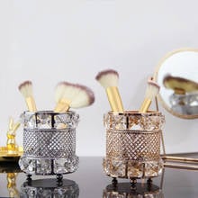 Soporte de cristal para brochas de maquillaje, tubo de almacenamiento de joyería, lápiz labial, cejas, caja de almacenamiento de maquillaje, adornos de maquillaje cosméticos 2024 - compra barato