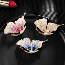 Luxury Butterfly Brooches Pins European and American Fashion Wedding Corsage Jewelry Cubic Zirconia Brand Bouttoniere Accessory 2024 - buy cheap