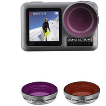 Para dji osmo filtro de ação mcuv cpl nd4 nd8 nd16 nd32 conjunto mergulho vermelho e roxo câmera ação lente acessórios 2024 - compre barato