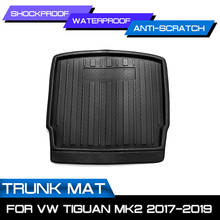 Revestimiento de carga para coche Volkswagen, bandeja de maletero para VW Tiguan MK2 2017 2018 2019, cubierta de maletero trasero, alfombra mate 2024 - compra barato