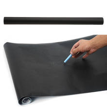 Pizarra de PVC de 45x200cm para niños, pegatina de pared extraíble, calcomanía para escritura, pintura y dibujo, color negro 2024 - compra barato