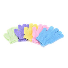 Guantes de baño exfoliantes para lavado de la piel, limpiador corporal, masaje, Spa, Color aleatorio, 1 par/2 piezas 2024 - compra barato