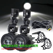 Suporte de lâmpada led para motocicleta, para bmw r1200gs f800gs f700gs f650 k1600, luzes auxiliares de montagem 2024 - compre barato