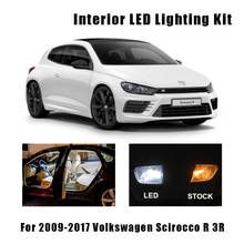 Farol de led para carro, 10 peças, branco, rede can bus, interior, teto, mapa, luz de leitura, kit, acessórios para volkswagen, scirocco r 3r 2005-2011 2024 - compre barato