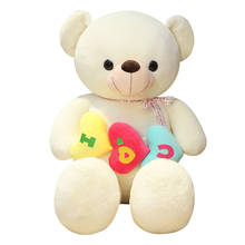 Huggable High Quality 2 Colors Teddy Bear With Hearts Stuffed Animals Bear Plush Toys Doll Pillow Kids Lovers Birthday Baby Gift 2024 - buy cheap