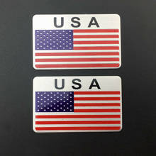 2pcs American USA Flag Emblem Badge Decals Stickers Car Trunk Tailgate Fuel Tank 2024 - buy cheap