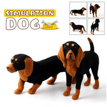 Simulation Dog Dachshund Plush Toy Puppy Lifelike Beagle Stuffed Doll Crafts Home Office Decor Ornaments Kids Companion Toy Gift 2024 - buy cheap