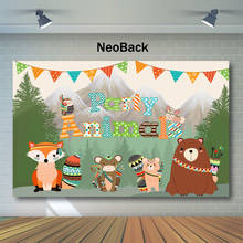  Jungle Safari  Backdrop Animal Birthday Party Photo Background Mountain Forest Baby Shower Photography Backdrops 2024 - buy cheap