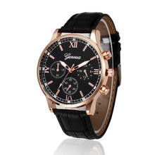 Geneva Luxury Brand Mens Watches Retro Design Leather Band Analog Alloy Quartz Wrist Watches Clock Hour Male Relogio Masculino 2024 - buy cheap