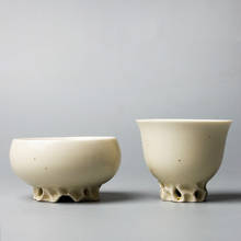 Ceramic tea cup tea cup fat white Kung Fu tea cup Kung Fu tea set tea cup master cup personal cup 2024 - buy cheap