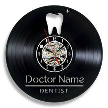 Teeth Vinyl Record Wall Clock Modern Design Dental Office Wall Sign 3D Decorative Vinyl Clock Wall Watch Gifts for Dentist 2024 - buy cheap