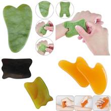 5 Style  Natural Jade Stone Beewax Guasha Board Massage Tool SPA Therapy Gua Sha Massager Antistress Body Care Scraping Board 2024 - buy cheap