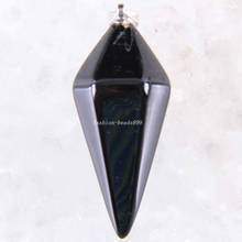 Pingente de pirâmide reiki, pingente hexagonal de pedras naturais para homens e mulheres k1627 2024 - compre barato