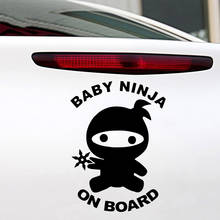 Funny Baby Ninja On Board Car Accessories Exterior Vinyl Decal For Rearview Mirror Car Head Engine Cover Windows Decoration 2024 - buy cheap