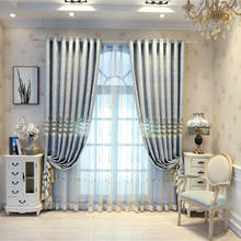 Classical high quality classic blue villa living room curtains for bedroom hotel kitchen luxury curtains high quality curtains 2024 - buy cheap