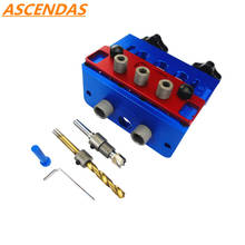 ASCENDAS 3 In 1 Woodworking Drill Guide Set Hole Puncher Dowelling Jig Self Tighen Clamp Dowel Tenon Punching TP-0198 2024 - buy cheap