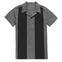 Рок-н-ролл рубашки Для мужчин Винтаж 1950s рокабилли Футболка короткий рукав панк-рейв рубашка Для мужчин s в стиле «хип-хоп» с вышивкой Для мужчин рубашка американский размер 2023 - купить недорого