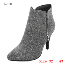 Spring Autumn High Heels Women Ankle Boots High Heel Shoes Woman Short Boots Small Plus Size 32 - 43 2024 - buy cheap