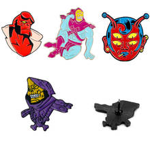 Skeletor He-Man and the Masters of the Universe Brooch Enamel Lapel Pin For Men Women Hellboy Skull Brooches Halloween Gifts 2024 - buy cheap