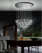 Lámpara de araña de flores de cristal para restaurante, lámpara para dormitorio, porche, pasillo, habitación modelo nórdico, lámpara led simple, lámpara de cristal 2024 - compra barato