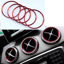 Red Decorative Ring Trims Sticker Suitable For Mercedes-Benz 2013-18 A-Class B-Class CLA GLA Air Conditioning Air Vent Outlet 2024 - buy cheap