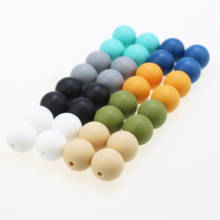 wholesale 200pcs/lot silicone 15mm loose beads for Jewelry making-colorful round ball baby teether 2024 - buy cheap