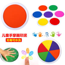 9 видов цветов Большие Детские Пальчиковые краски штемпельная подушечка моющаяся краска пигмент Палм-удлинитель с принтом граффити отпечаток пластина 2024 - купить недорого