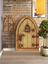 DIY Wooden Fairy Elf Door Craft Kit Christmas Door Decoration Vintage Miniature Fairy Garden Decor Dollhouse Accessories Gift 2024 - buy cheap