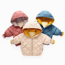 2021 New Winter Children's Warm Cotton Coats Boys Girls&Babys Korean Style Hooded Zipper Jacket Clothes For Kids Outerwears 2024 - buy cheap