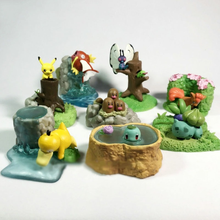 Takara  8pcs/set Anime Pikachu Eevee Squirtle Stump POKEMON Toys Model Desktop Action Figures Birthday Gifts for Kids 2024 - buy cheap