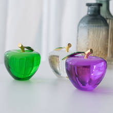 1Pc 60mm Crystal Glass Apple Figurines Simulation Apple Sculpture Figurines Gift Art Craft Home Decoration 2024 - buy cheap