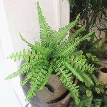 Artificial silk grass fern persian leaves garden fake adornment green pot plant 2024 - buy cheap