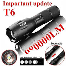 ZK20 Dropshipping Portable T6 Tactical Military LED Flashlight Zoomable 5-Mode Without Battery Outdoor Tools 2024 - buy cheap