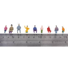 Modelo pintado de tren de pasajeros, figuras de pasajeros, escala 1:87 HO, 100 2024 - compra barato