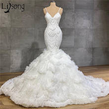 Vestido De Noiva Mermaid Lace Wedding Dresses 2020 Couture White Bridal Gowns Court Train Spaghetti Wedding Dress Abendkleider 2024 - buy cheap