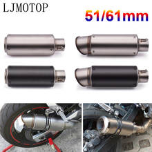 Silenciador de tubo de escape DB killer para motocicleta, 51mm, 61mm, para Yamaha BT1100, XJR400, MT07, MT09, MT10, FZ07, FZ09 2024 - compra barato