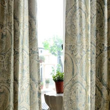 Europeu cortinas para sala de estar quarto americano rústico impresso cortina floral janela tratamento 2024 - compre barato