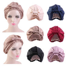 Women Satin Cap Sleep Night Hat Chemo Cancer Turban Bonnet Head Cover Wrap Beanie Skullies Muslim Hair Loss Hat Islamic Arab Cap 2024 - buy cheap