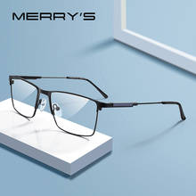 MERRY'S Men Titanium Alloy Glasses Optical Frame Myopia Prescription Eyeglasses Business Style Frame S2177 2024 - buy cheap