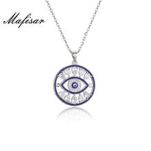 Mafisar 2021 New Fashion Women Crystal Wedding Jewelry Classic Evil Eye CZ Pendant Necklace For Women Lucky Necklace 2024 - buy cheap