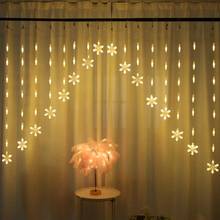 Colorful Snowflake Door Curtain LED Fairy String Lights Garland Christmas Decoration Holiday Lighting Wedding Party Decorative 2024 - buy cheap