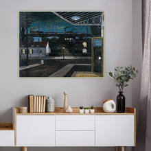 Citon Paul Delvaux 《 The Viaduct,1963 》, lienzo de surrealismo, pintura al óleo, obra de arte, póster, imagen de fondo, decoración de pared, decoración del hogar 2024 - compra barato